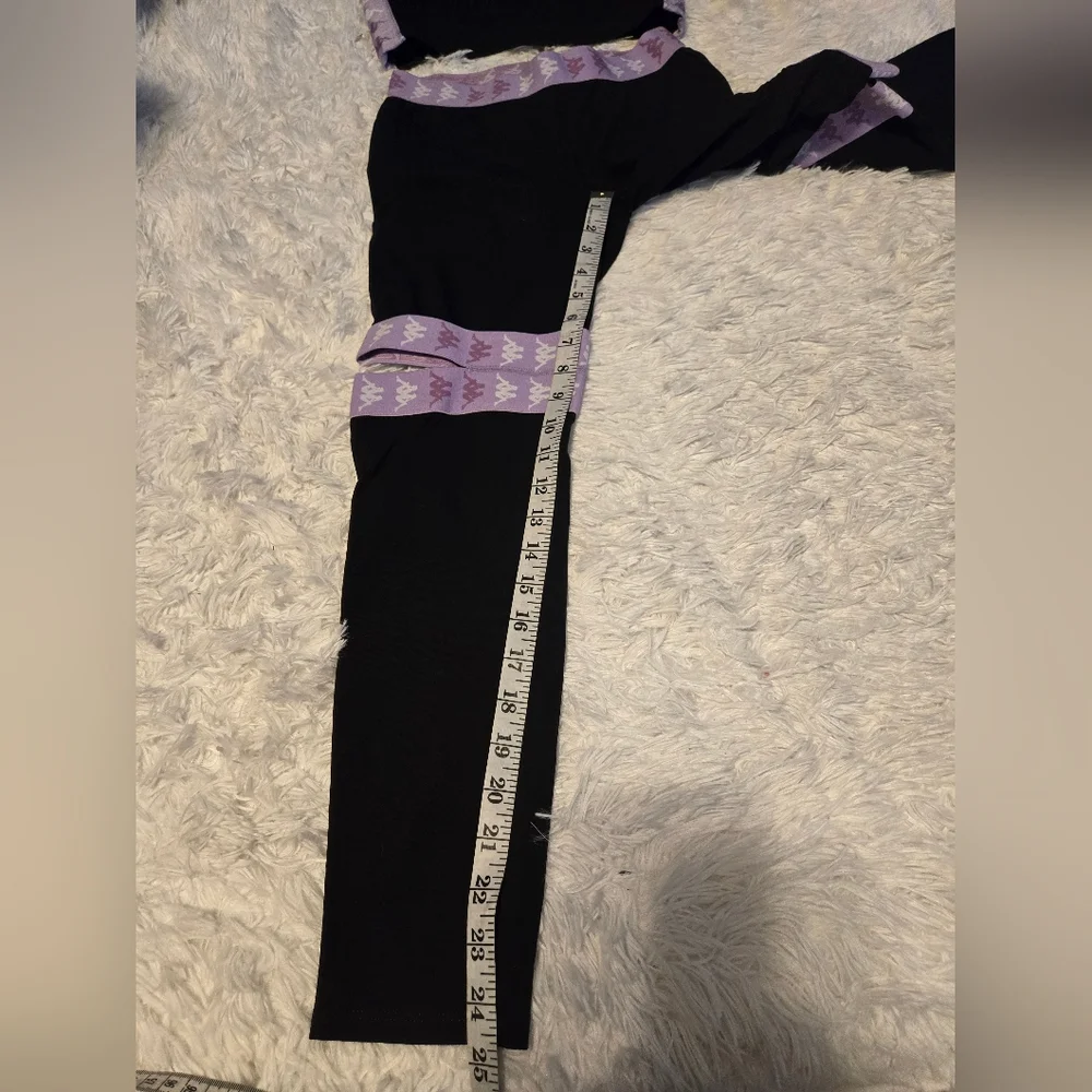 Kappa Set Top/Leggings  Women's  Size Small Color Black/Purple - Picture 5 of 9